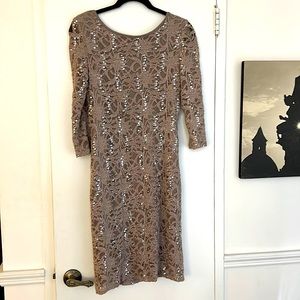 Sparkly long sleeve bodycon dress, size 6